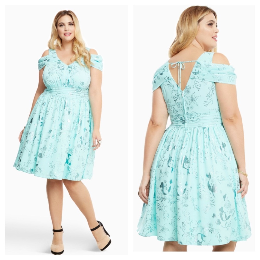 Torrid | Disney Ariel Swing Dress in Tiffany Blue